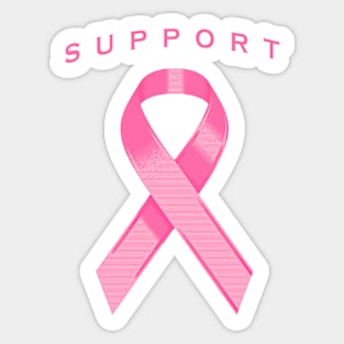 Pink Awareness Ribbon Sticker